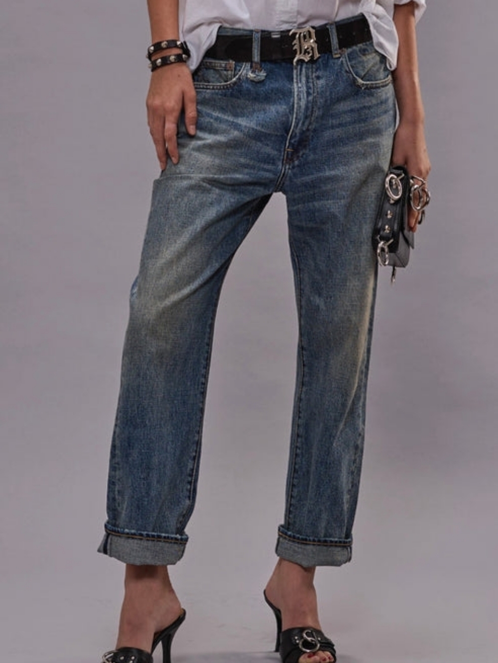 R13 Boyfriend Jean Barter Indigo